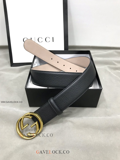 Gucci '70 Leather Belt Interlocking GG Buckle Original Size
